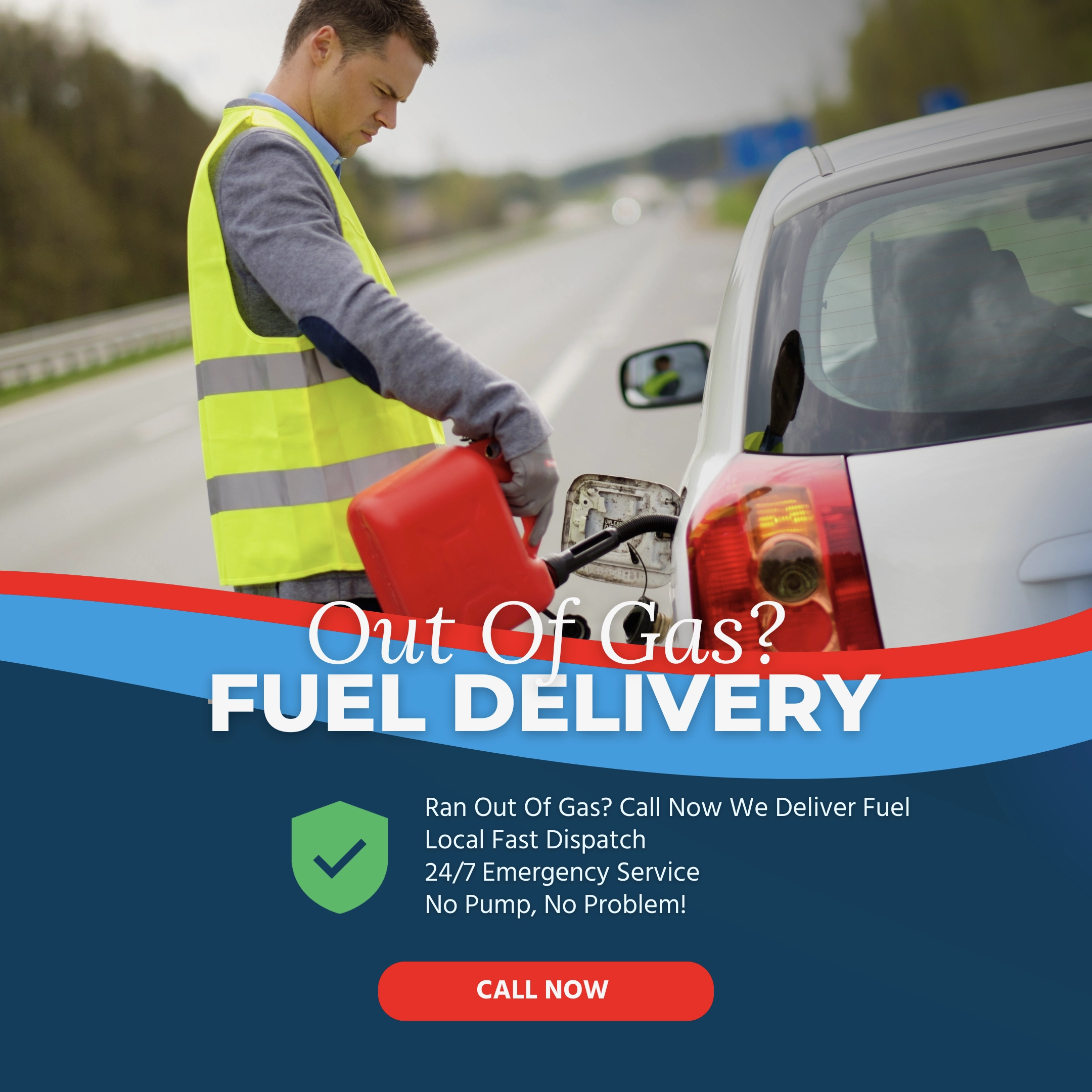 Fuel Delivery 6 Dark Blue And Gold Modern Car Towing Service Instagram Post 2